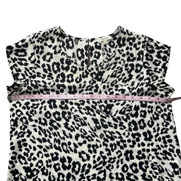 Lily WhiteBlack and White Cheetah Print Blouse Medium - Picture 11 of 13
